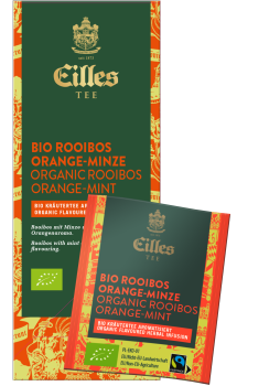 Čaj EILLES BIO & FAIRTRADE - rooibos čaj - pomeranč a máta 1 x 25 ks x 2 g