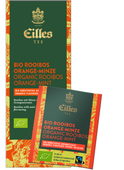 Sleva 3% Čaj EILLES BIO & FAIRTRADE - rooibos čaj - pomeranč a máta 4 x 25 ks x 2 g